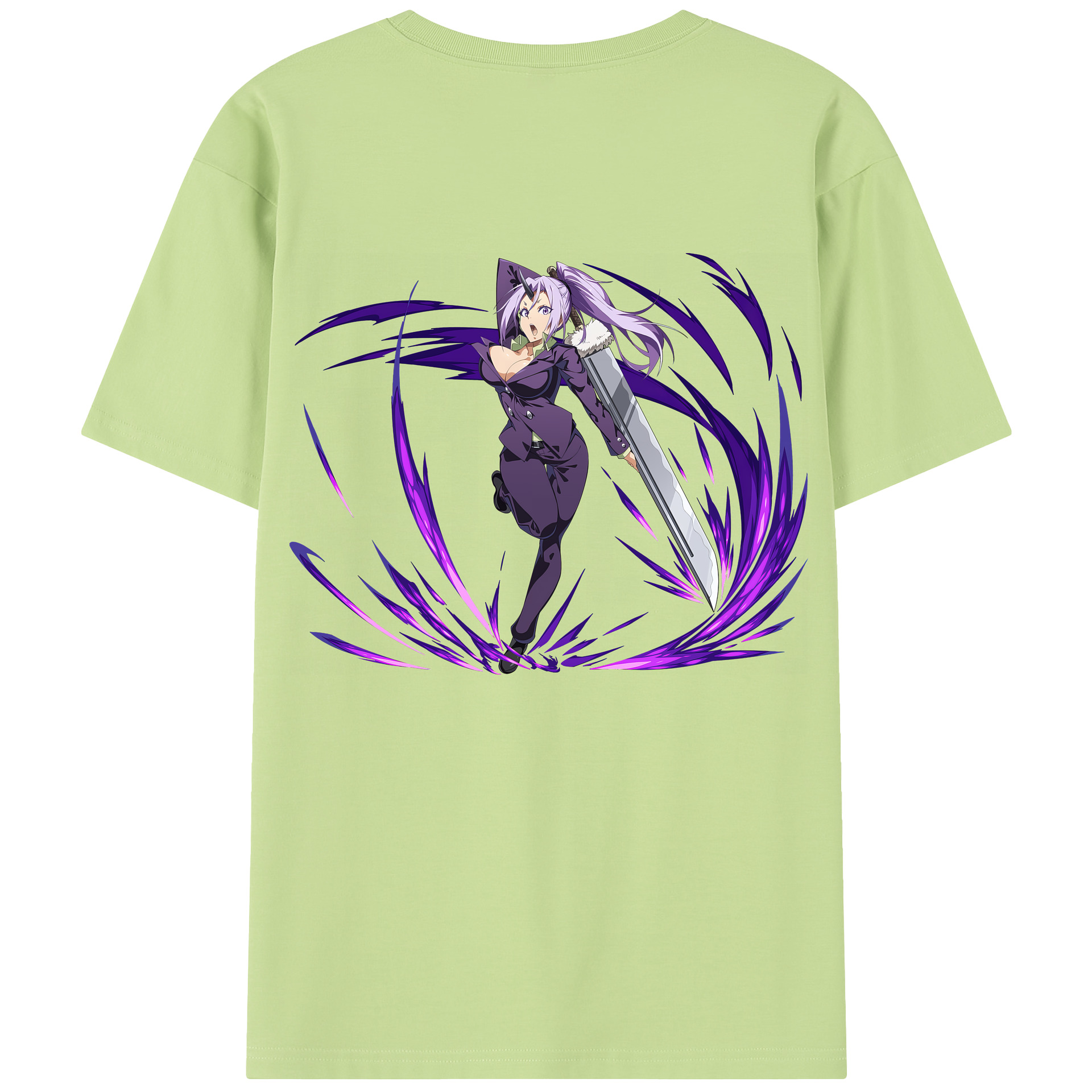 （画像用） 転スラ Regarding Reincarnated to Slime 綿100％半袖Tシャツ（背面プリント）